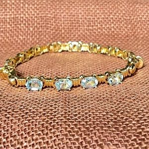 Vintage Silver Aquamarine Bracelet